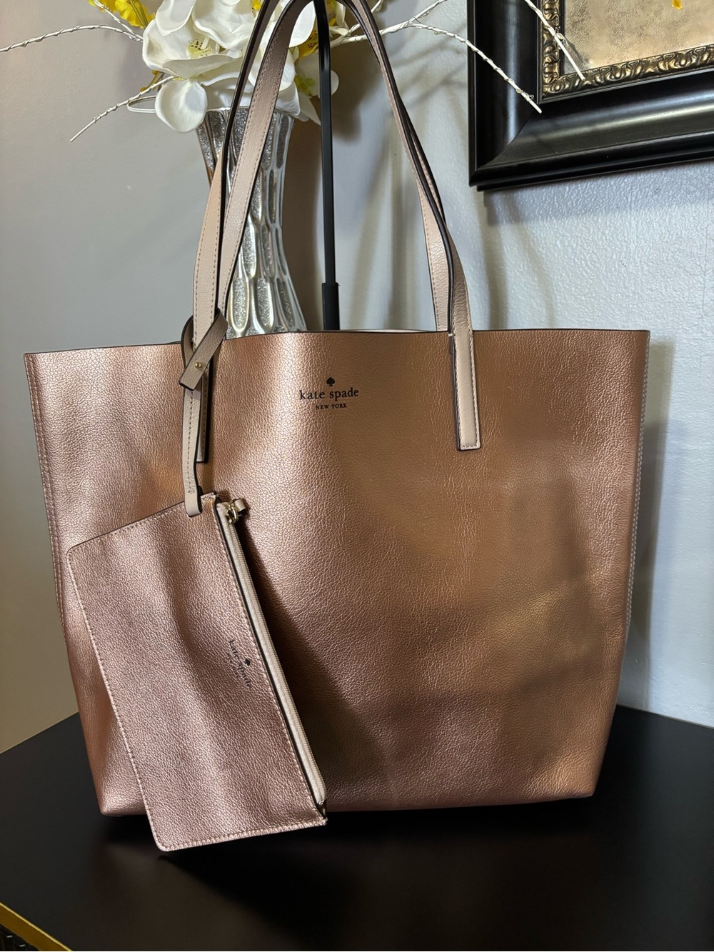 Kate Spade New York Arch Place Mya Tote in Rose Gold Multi (Style WKRU55)